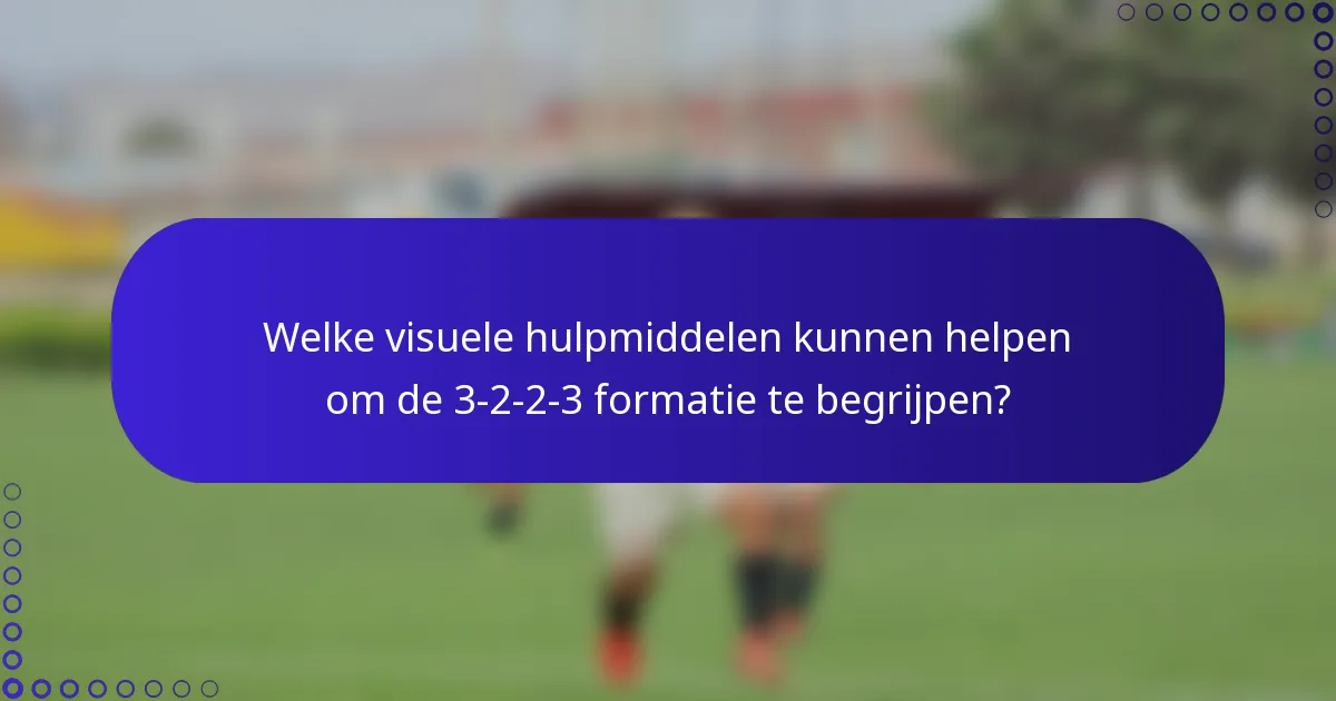 Welke visuele hulpmiddelen kunnen helpen om de 3-2-2-3 formatie te begrijpen?